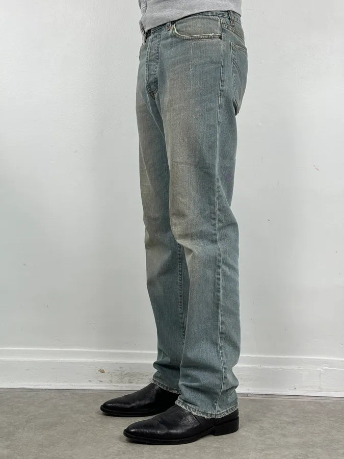 AW2003 Dolce & Gabbana Light Blue Faded Denim Jeans gkKRyZM 2