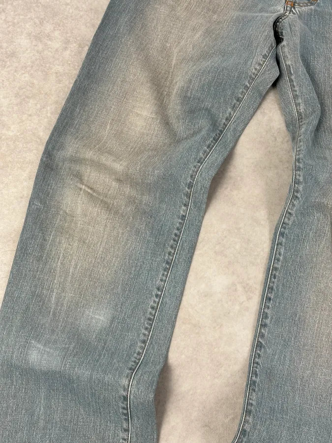 AW2003 Dolce & Gabbana Light Blue Faded Denim Jeans gkKRyZM 10