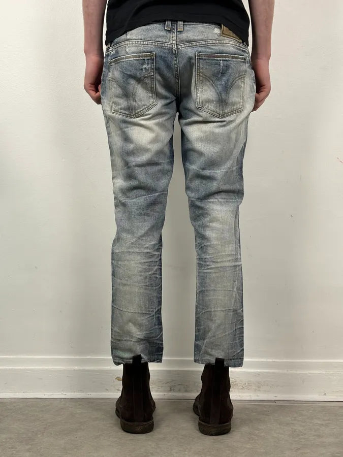 2000s Dolce & Gabbana Light Blue Denim Distressed Jeans TsSFVcc 4