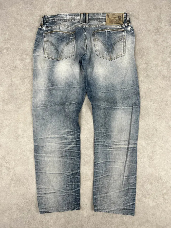 2000s Dolce & Gabbana Light Blue Denim Distressed Jeans TsSFVcc 1