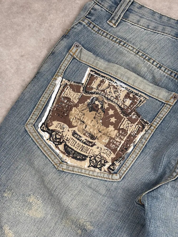 SS2006 Dolce & Gabbana Light Blue Denim Distressed Jeans nJLNJWU 7