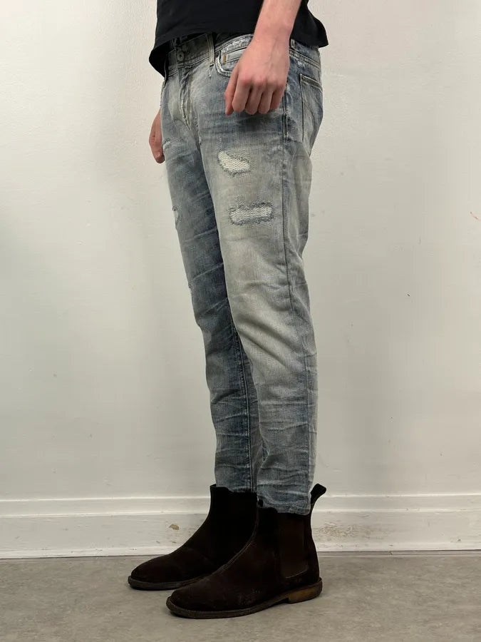 2000s Dolce & Gabbana Light Blue Denim Distressed Jeans TsSFVcc 3