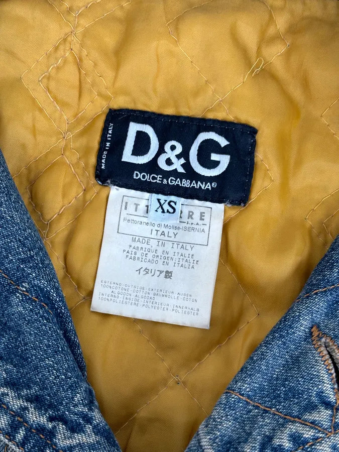 AW2003 Dolce & Gabbana Light Blue Denim Jacket  dXnaazs 12