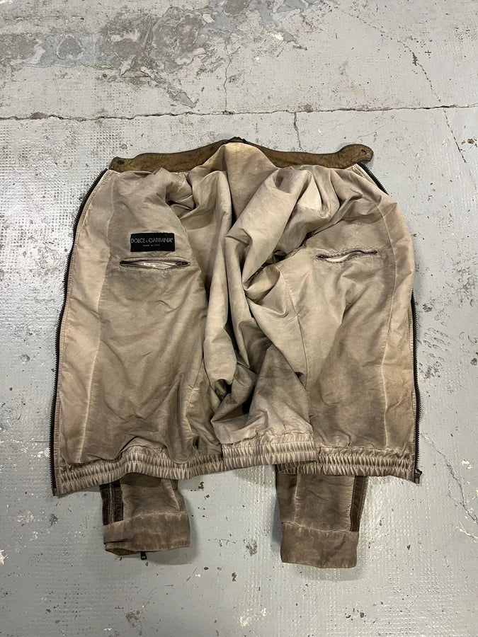 2000s Dolce & Gabbana Light Brown Jacket QjyPyta 8