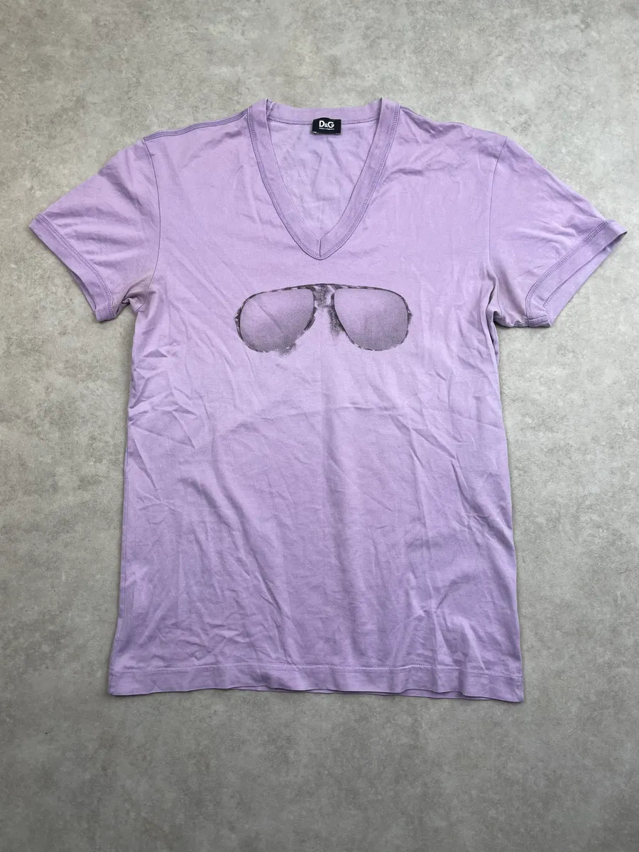 2000s Dolce & Gabbana Lilac Pink Sunglasses T-Shirt CrNRyjR 2