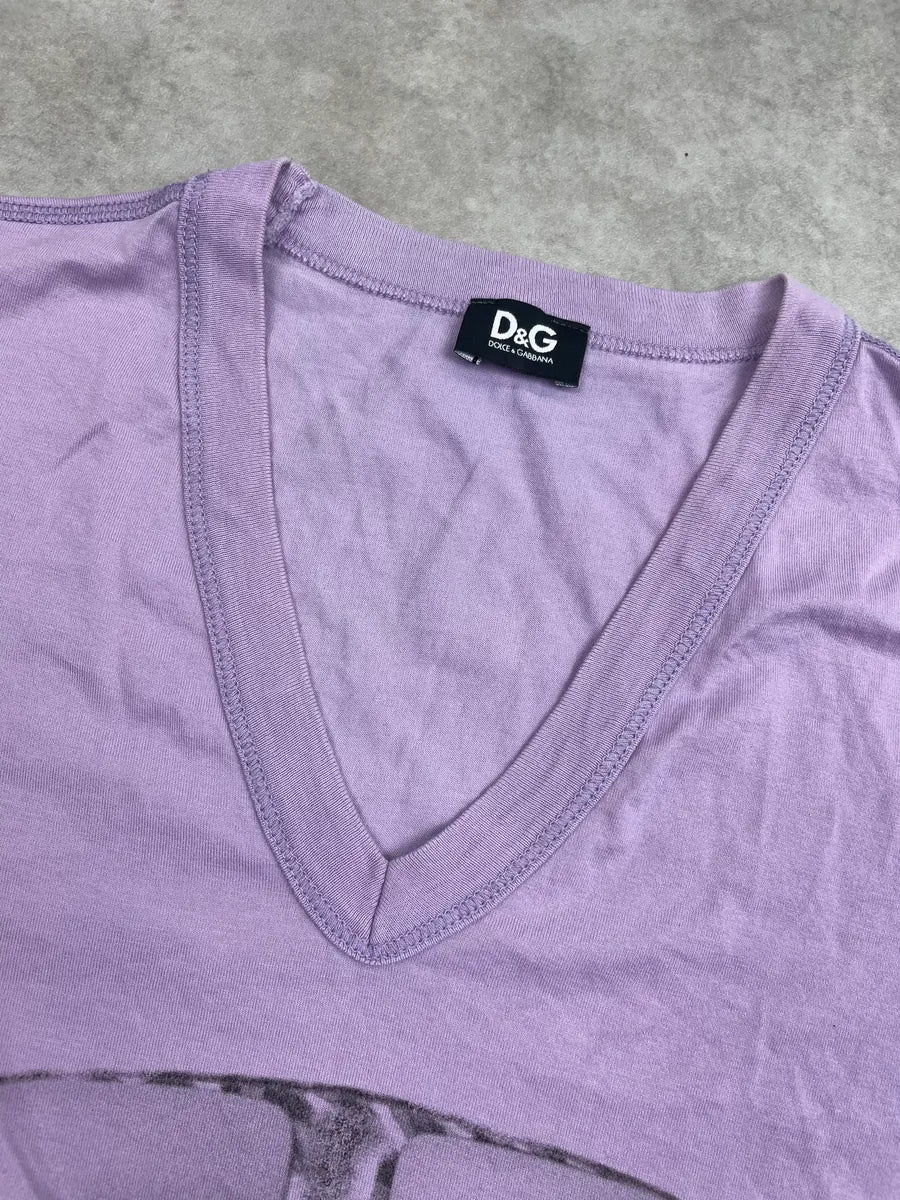 2000s Dolce & Gabbana Lilac Pink Sunglasses T-Shirt CrNRyjR 5