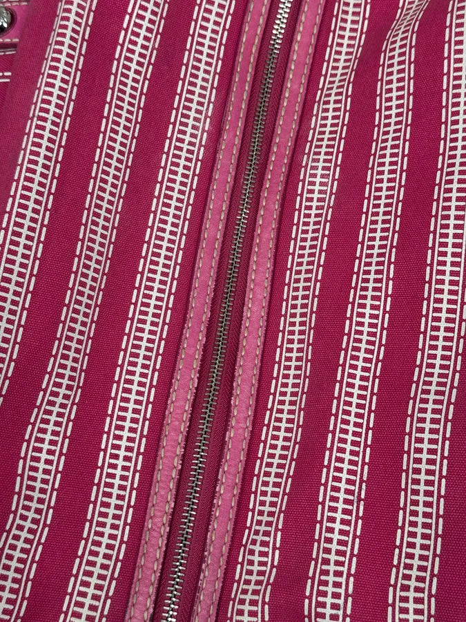 2000s Dolce & Gabbana Lily Trompe L’Oeil Zip Pink Handle Bag gWQaAVd 7