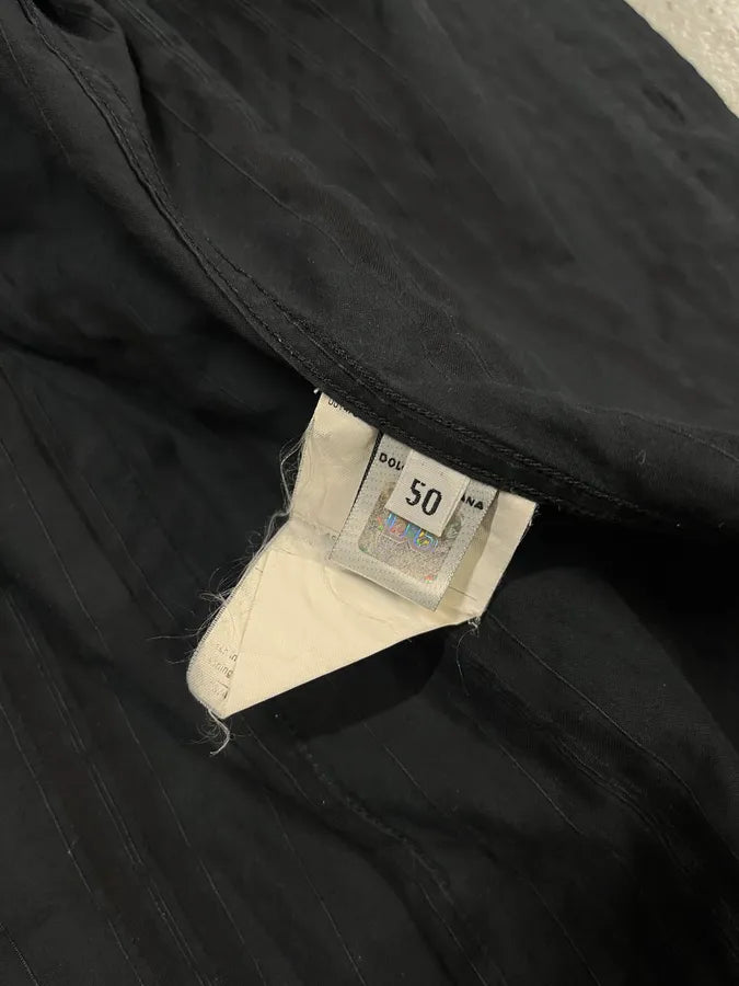 2000s Dolce & Gabbana Lined Mafia Navy Shirt NFWmDhs 9