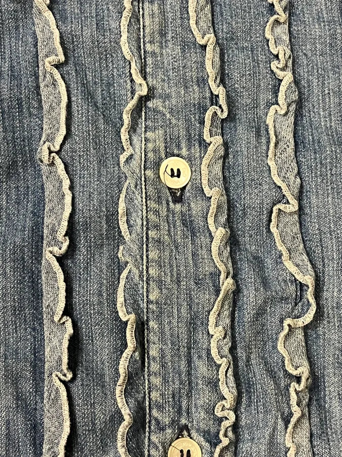 2000s Dolce & Gabbana Lines Blue Denim Shirt LTCKSAd 7