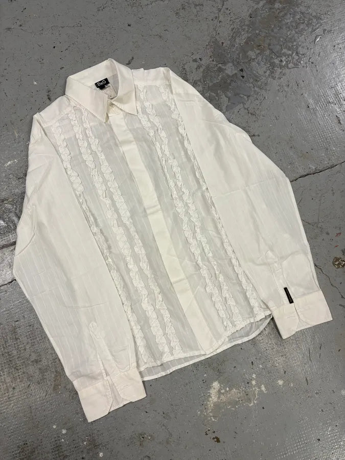 2000s Dolce & Gabbana Lines White Shirt (M/L) yhIbjeo 3