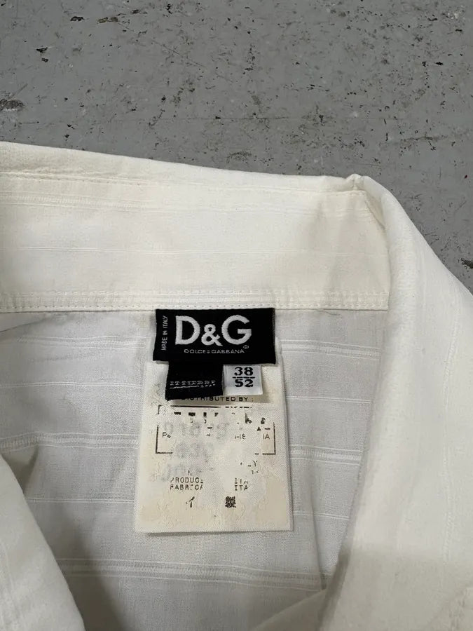 2000s Dolce & Gabbana Lines White Shirt (M/L) yhIbjeo 8