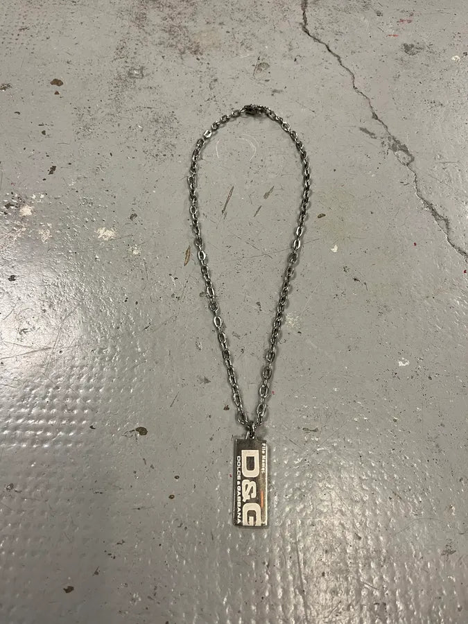 2000s Dolce & Gabbana Logo Army Necklace xrHFRVR 0