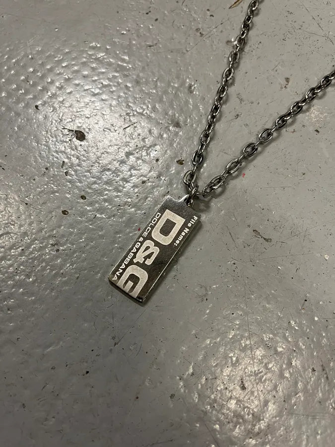 2000s Dolce & Gabbana Logo Army Necklace xrHFRVR 2