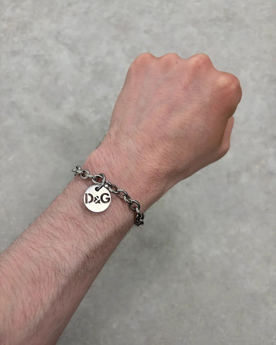 2000s Dolce & Gabbana Logo Anchor Chain Link Bracelet LVZicIU 1