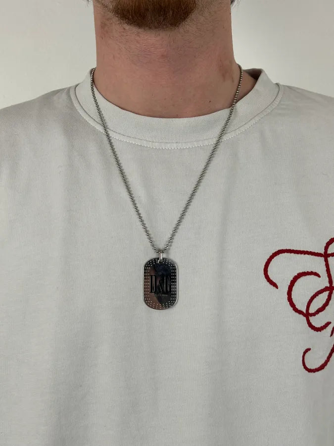 2000s Dolce & Gabbana Logo Dog Tag Necklace eUmlmtO 1