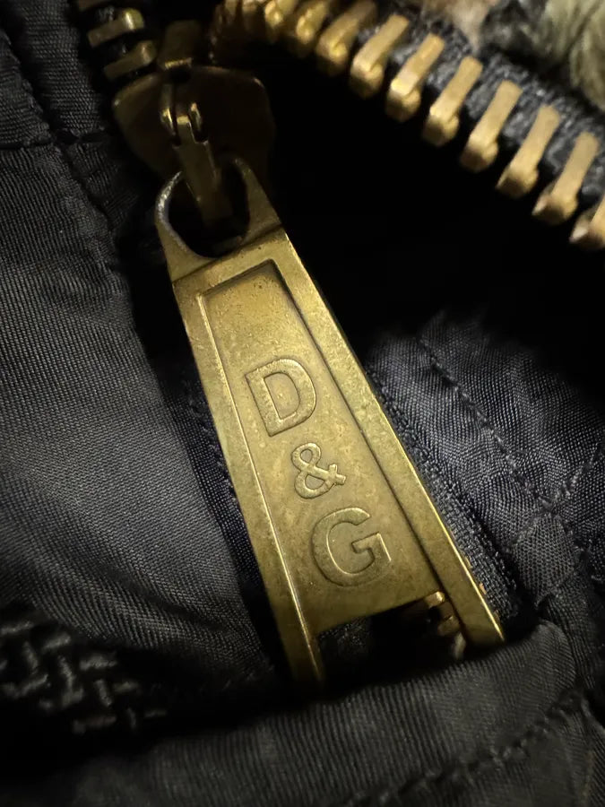 2000s Dolce & Gabbana Long Detachable Hood Black Bomber Jacket (L) vFGJyCJ 6