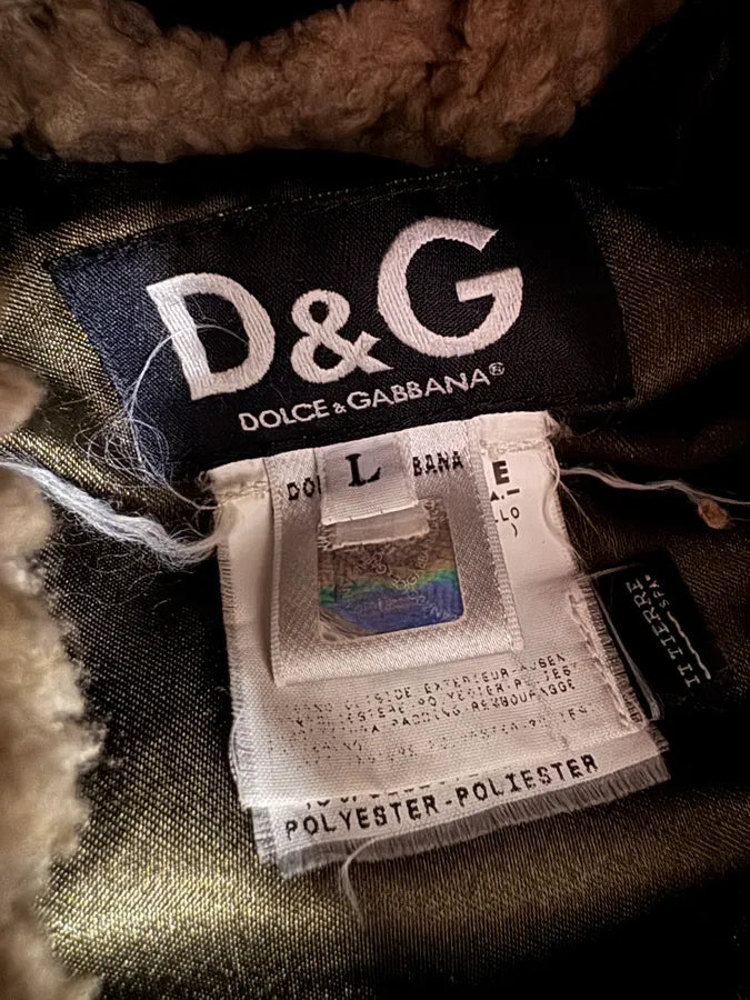 2000s Dolce & Gabbana Long Detachable Hood Black Bomber Jacket (L) vFGJyCJ 7