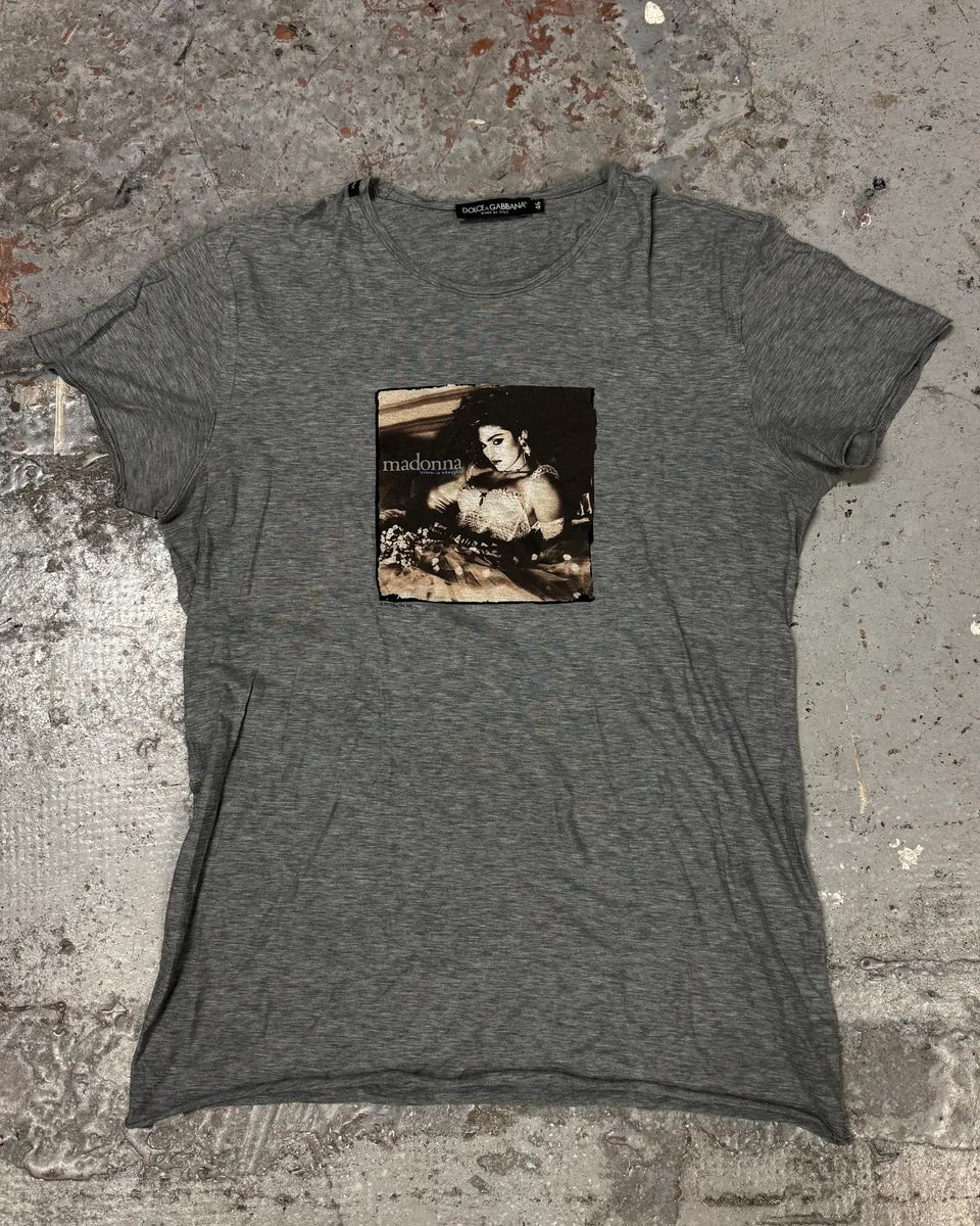 2000s Dolce & Gabbana Madonna Grey T-Shirt AdMnPKa 0