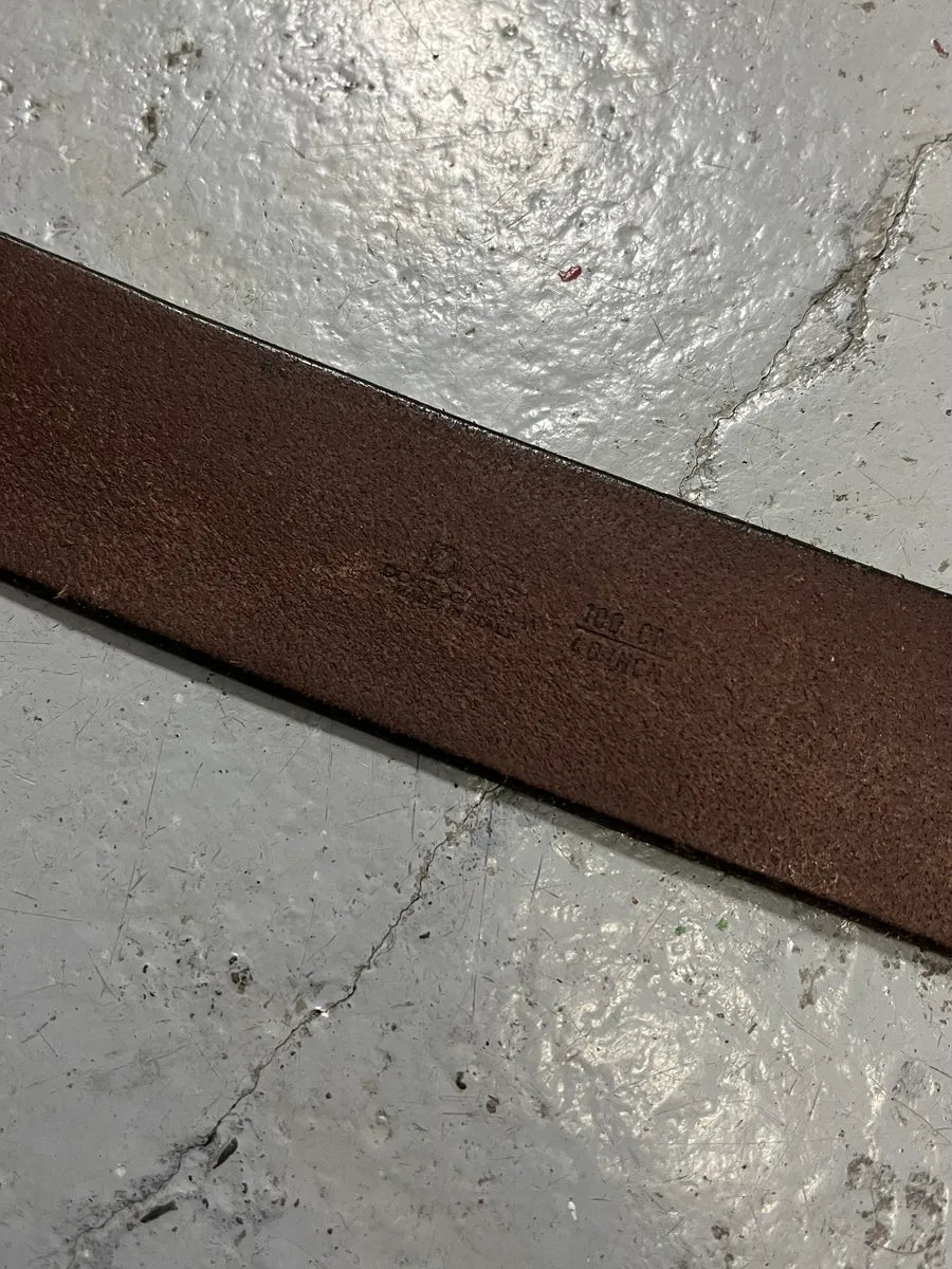 2000s Dolce & Gabbana Maria Ornament Buckle Brown Leather Belt IBUdCez 8