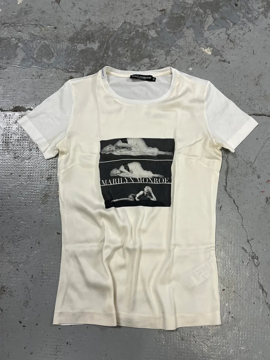 2000s Dolce & Gabbana Marilyn Monroe White T-Shirt AmgaBCu 0