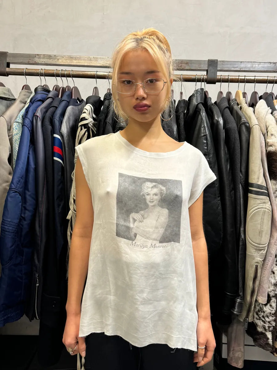 2000s Dolce & Gabbana Marilyn Monroe White Tank Top TuWOwEf 1