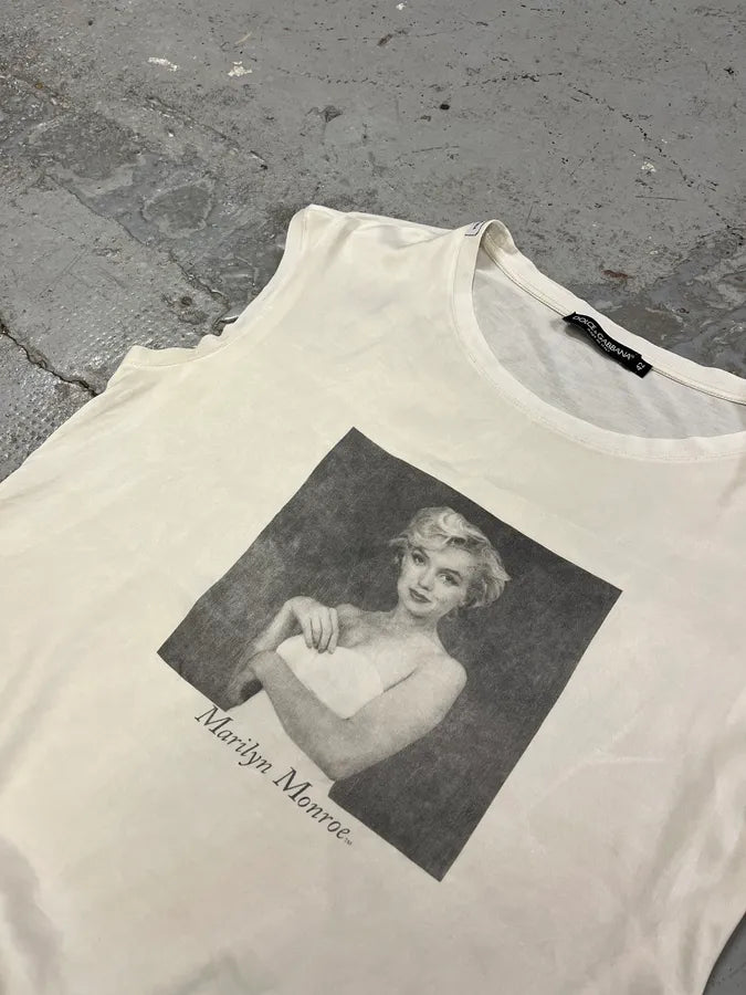 2000s Dolce & Gabbana Marilyn Monroe White Tank Top TuWOwEf 3