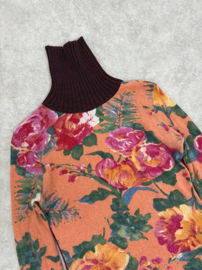 1990s Dolce & Gabbana Floral Turtleneck tHhJuzJ 4