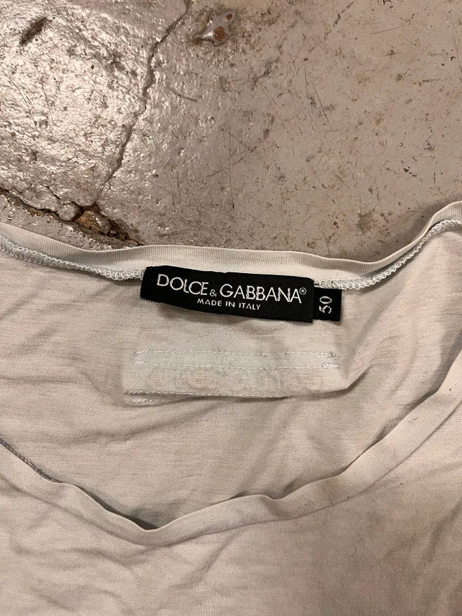 2000s Dolce & Gabbana Marylin Monroe Blue White T-Shirt mfrdVLB 7