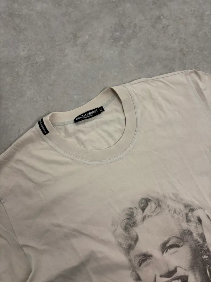 2000s Dolce & Gabbana Marylin Monroe White T-Shirt AYmZkwH 4