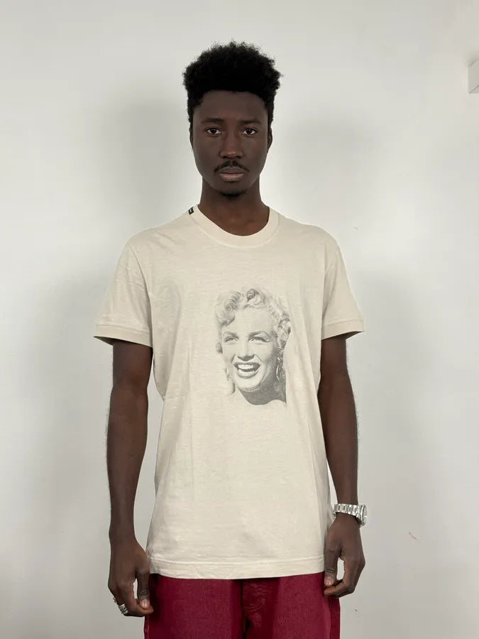 2000s Dolce & Gabbana Marylin Monroe White T-Shirt AYmZkwH 0