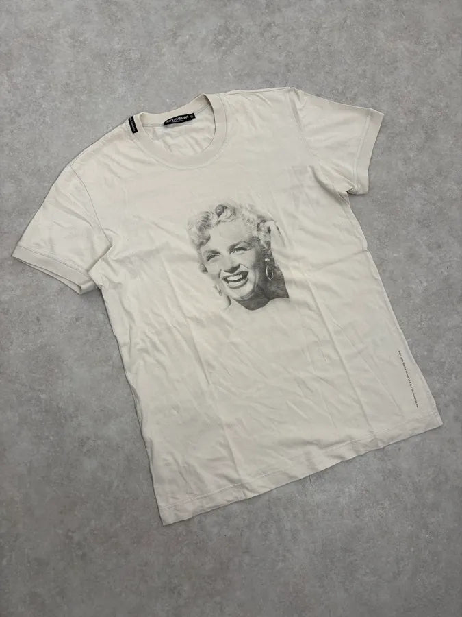 2000s Dolce & Gabbana Marylin Monroe White T-Shirt AYmZkwH 3