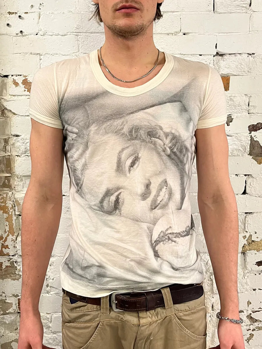 2000s Dolce & Gabbana Marylin Monroe White T-Shirt tllhaJu 1