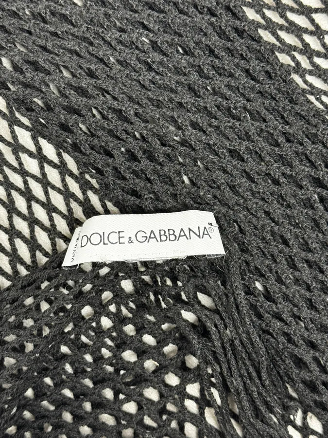 2000s Dolce & Gabbana Mesh Black Scarf wbYojRH 4