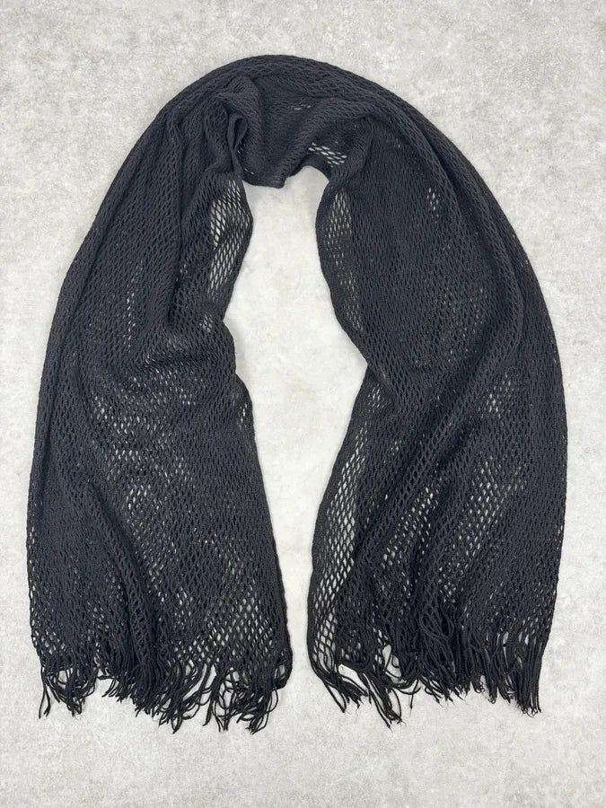2000s Dolce & Gabbana Mesh Black Scarf wbYojRH 0