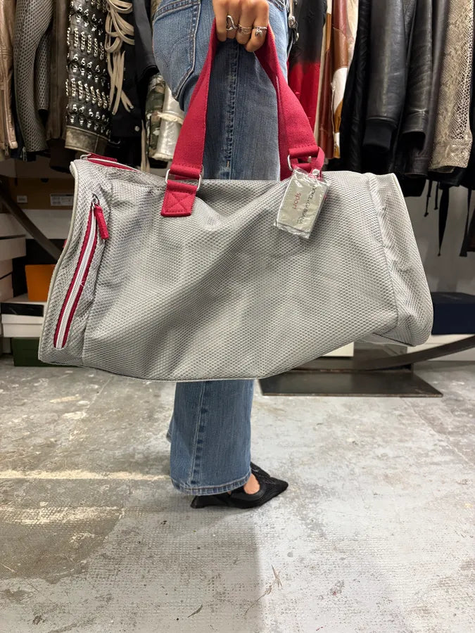 2000s Dolce & Gabbana Messenger Red Handle Grey Bag JmhIXdG 1