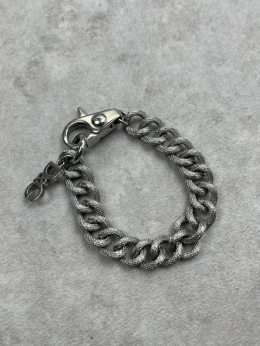2000s Dolce & Gabbana Metal Curb Chain Steel Bracelet xbnDjLL 0
