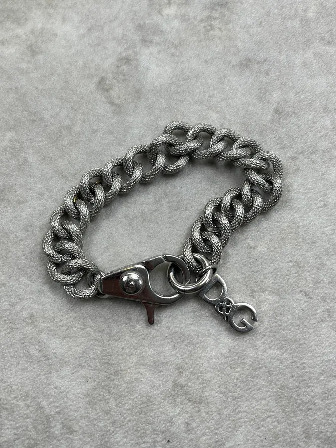 2000s Dolce & Gabbana Metal Curb Chain Steel Bracelet xbnDjLL 4