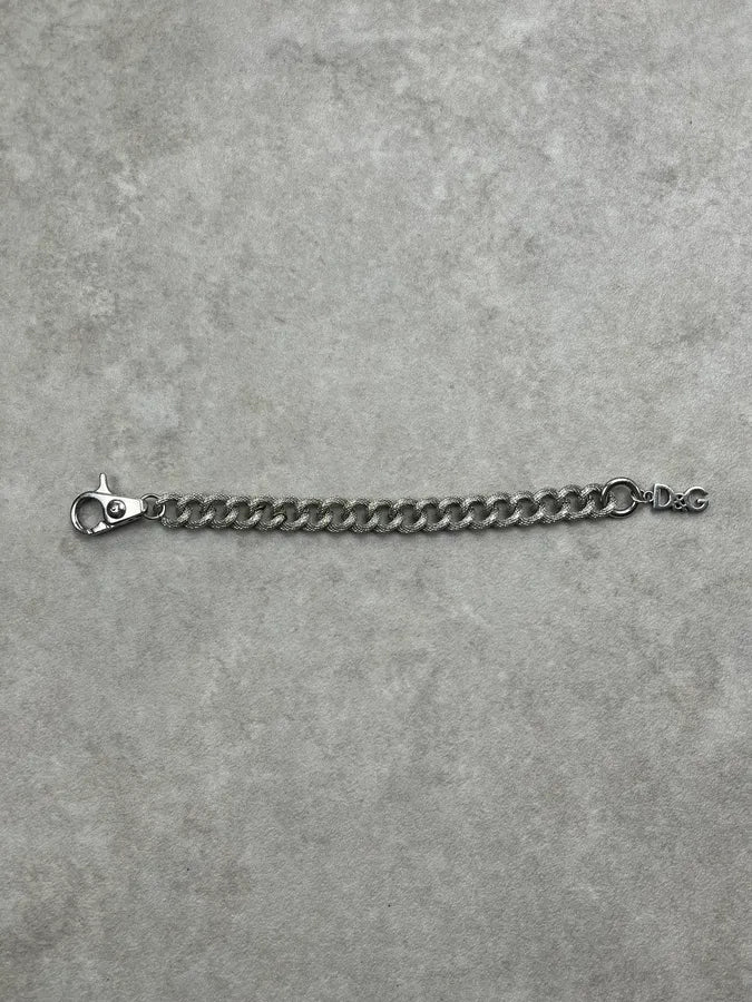 2000s Dolce & Gabbana Metal Curb Chain Steel Bracelet xbnDjLL 5