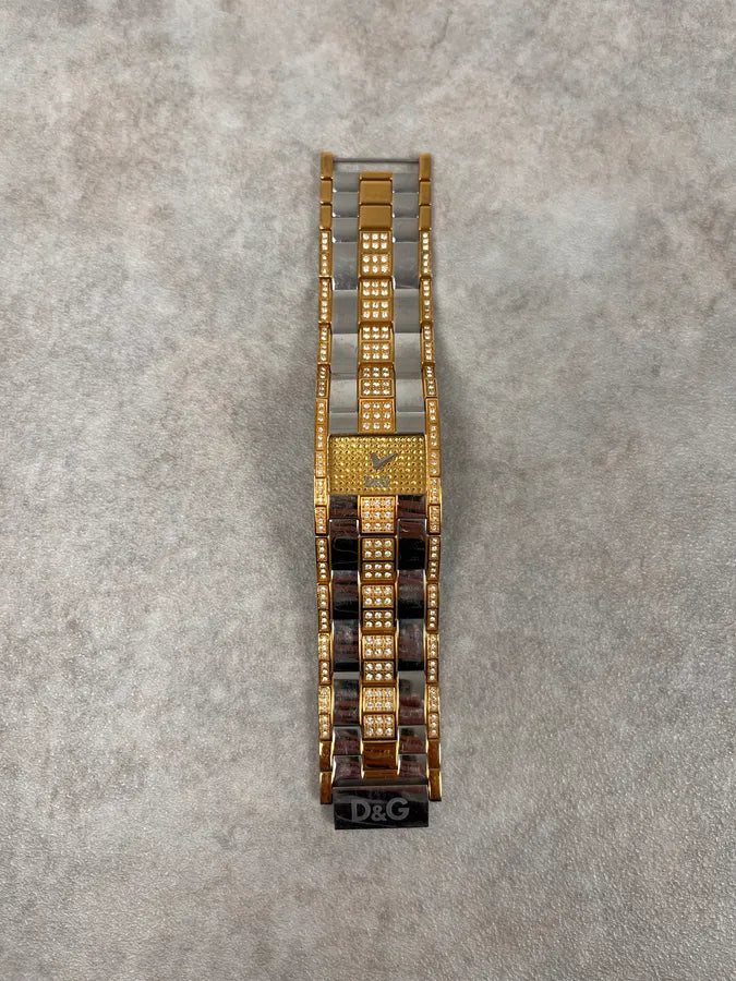 2000s Dolce & Gabbana Metal Golden & Silver Old School Watch JymrsBA 4