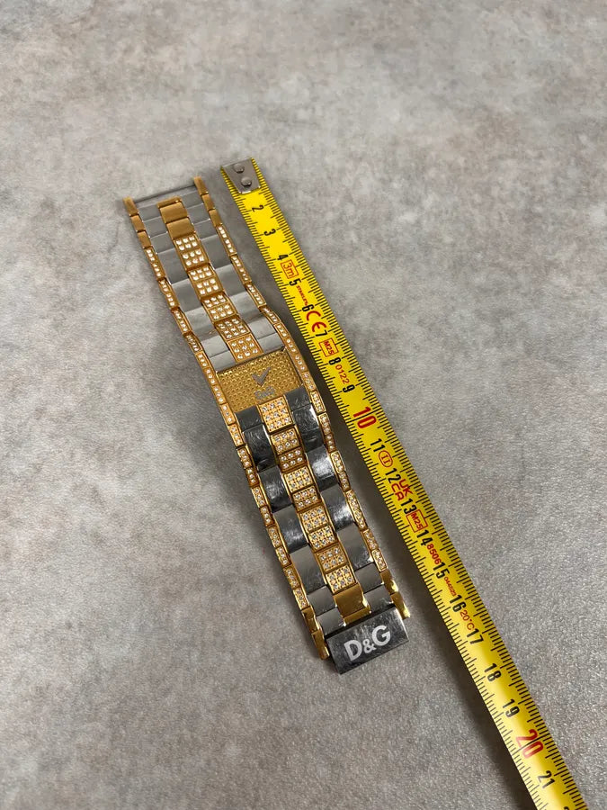 2000s Dolce & Gabbana Metal Golden & Silver Old School Watch JymrsBA 7