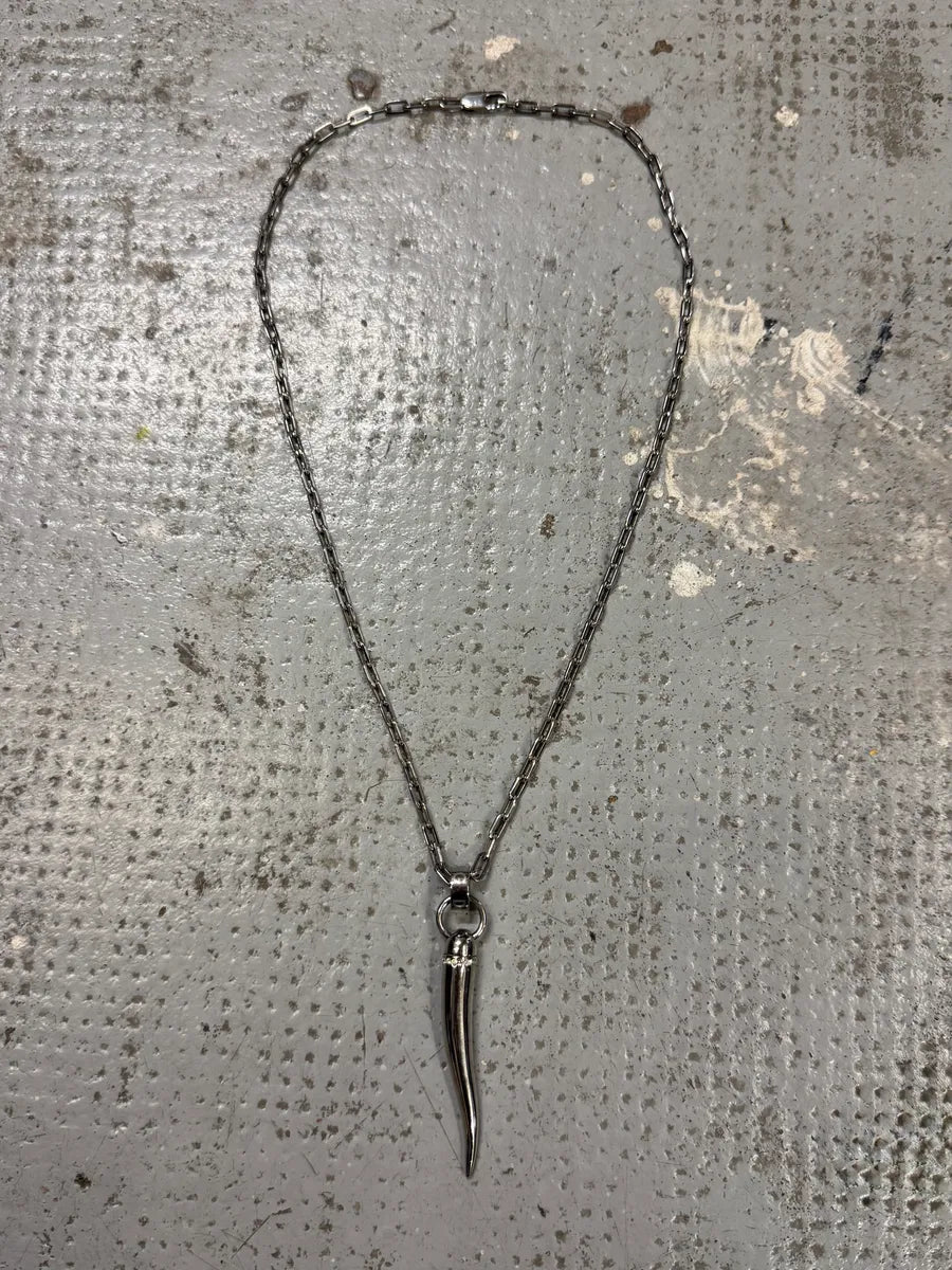 2000s Dolce & Gabbana Metal Pave Tooth Necklace ltqpoXq 0