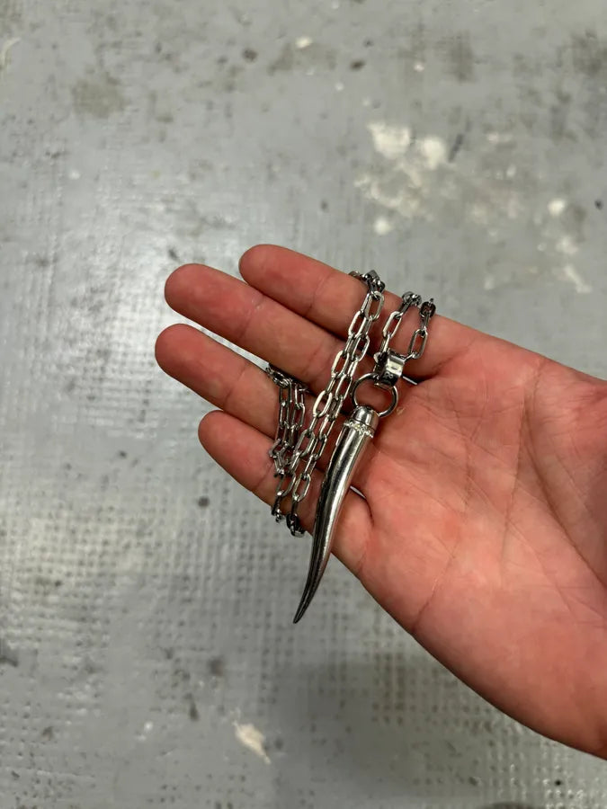 2000s Dolce & Gabbana Metal Pave Tooth Necklace ltqpoXq 2