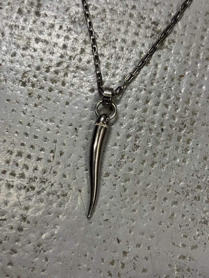 2000s Dolce & Gabbana Metal Pave Tooth Necklace ltqpoXq 3