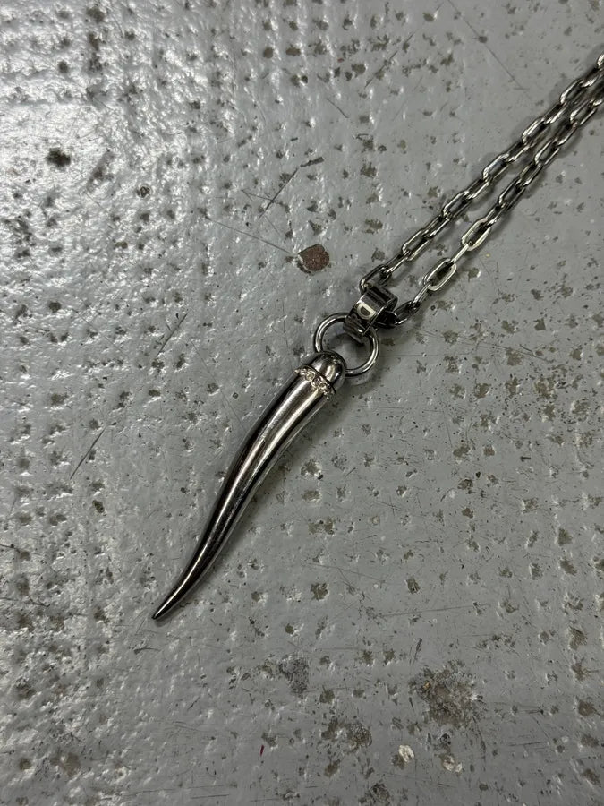 2000s Dolce & Gabbana Metal Pave Tooth Necklace ltqpoXq 4