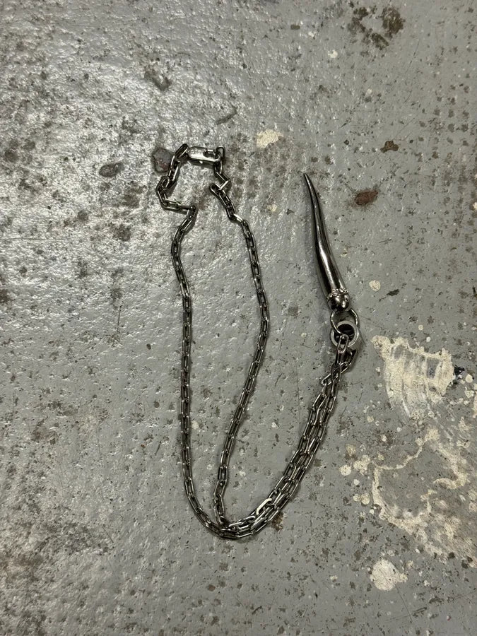 2000s Dolce & Gabbana Metal Pave Tooth Necklace ltqpoXq 5