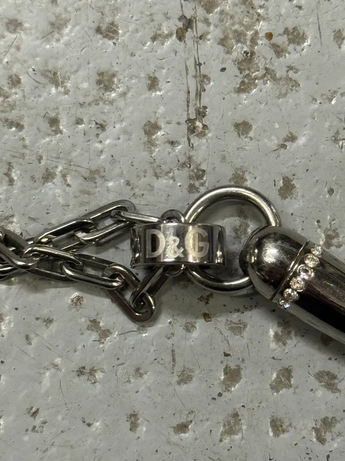 2000s Dolce & Gabbana Metal Pave Tooth Necklace ltqpoXq 7