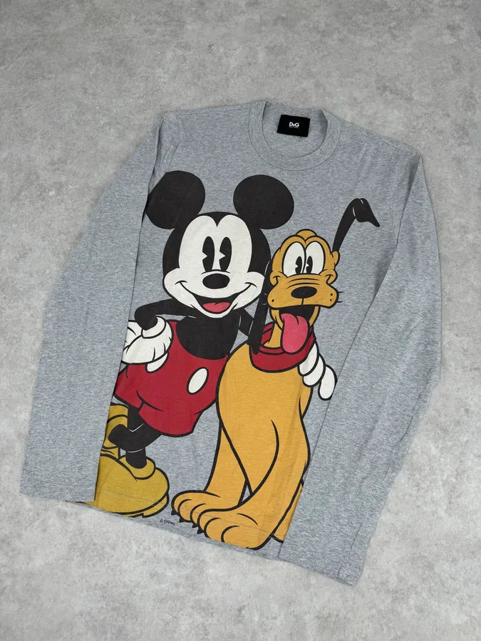 AW2010 Dolce & Gabbana Mickey & Pluto Grey Longsleeves dDPslib 5