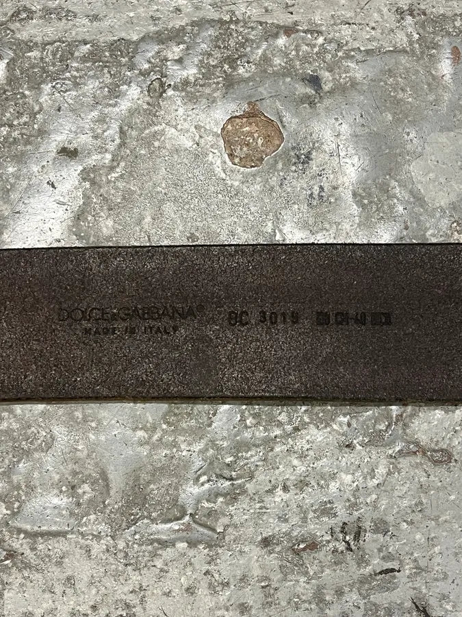 2000s Dolce & Gabbana Milano Buckle Brown Leather Belt jnzSIpN 7