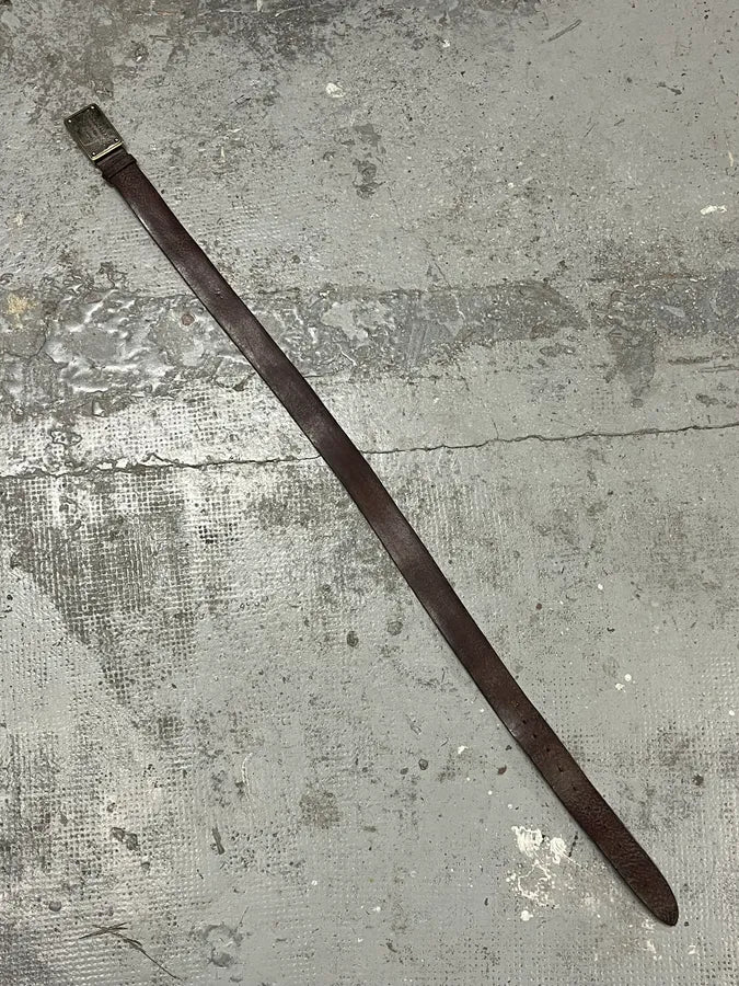 2000s Dolce & Gabbana Milano Buckle Brown Leather Belt jnzSIpN 6