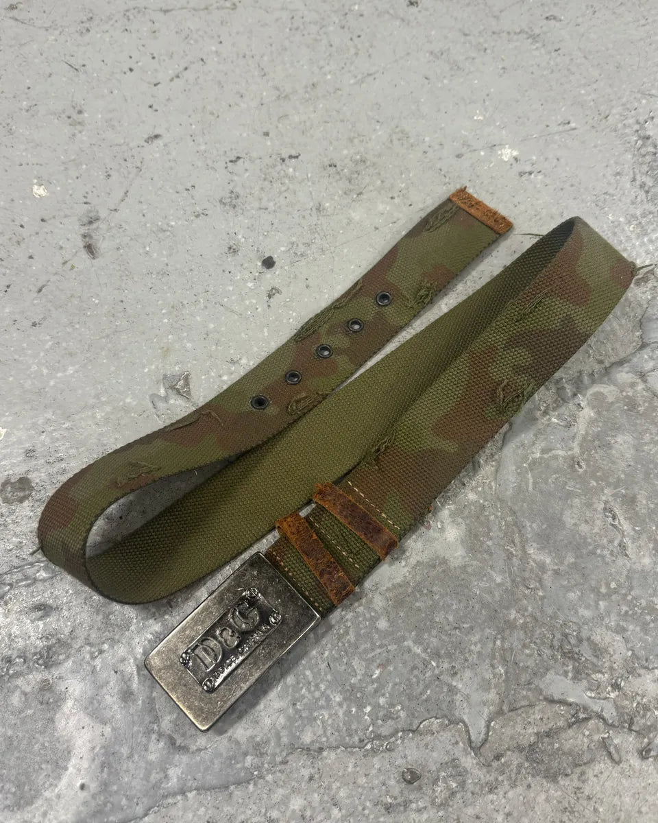 2000s Dolce & Gabbana Military Camo Belt (OS) 2